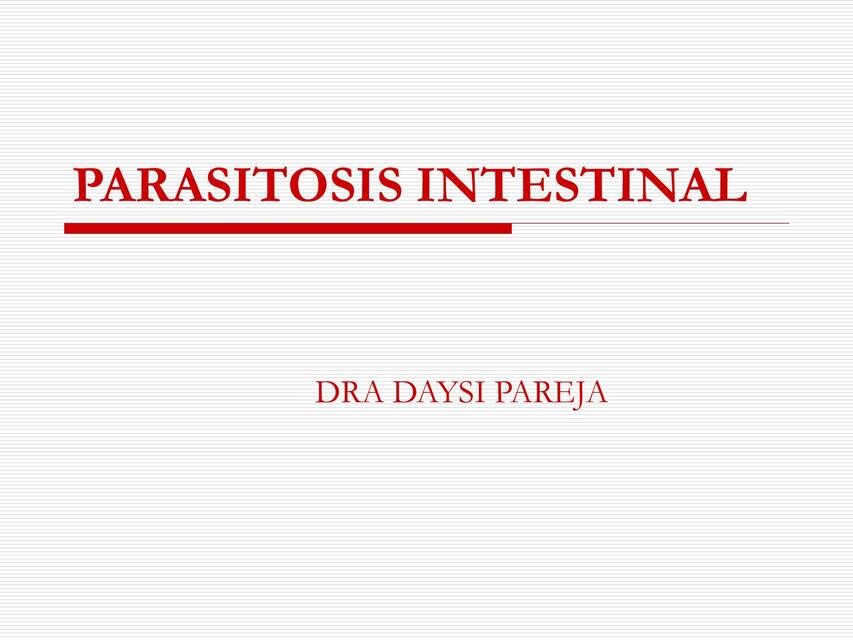 PARASITOSIS INTESTINAL