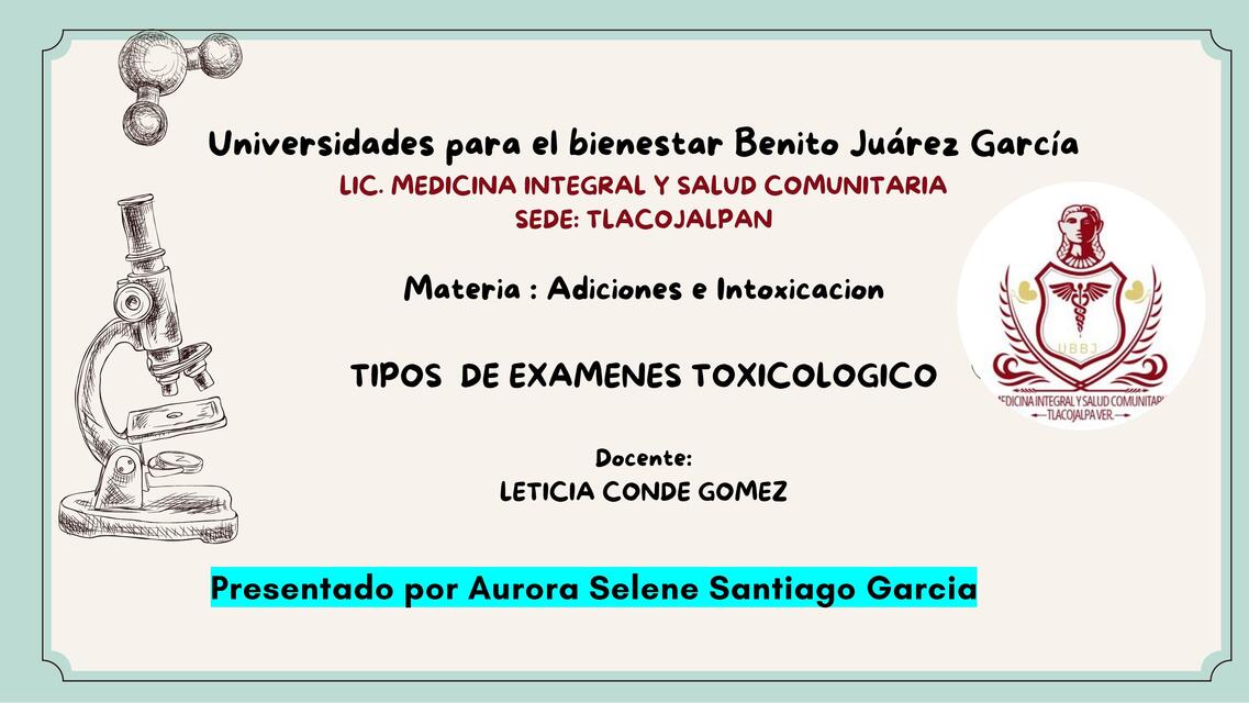 examen toxicologico