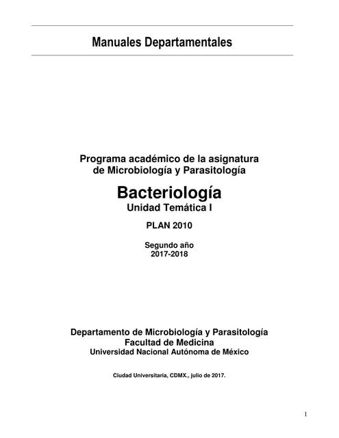 Bacteriología