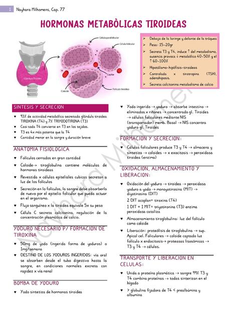 Cap 77 Guyton hormonas metabolicas tiroideas