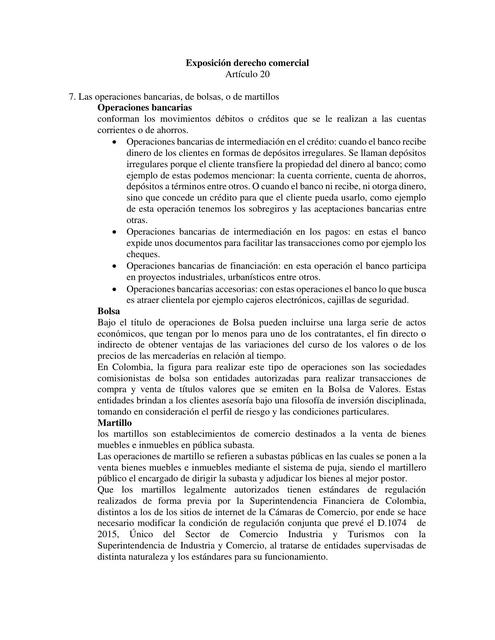 Exposición derecho comercial