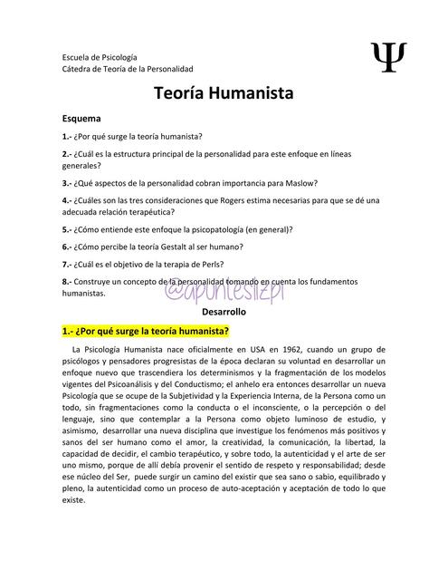 Teoría Humanista