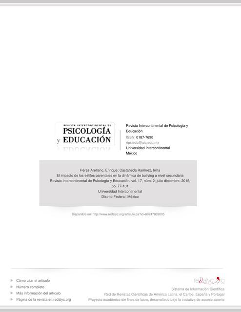 El Impacto de los Estilos Parentales en la Dinámica de Bullying a Nivel Secundaria