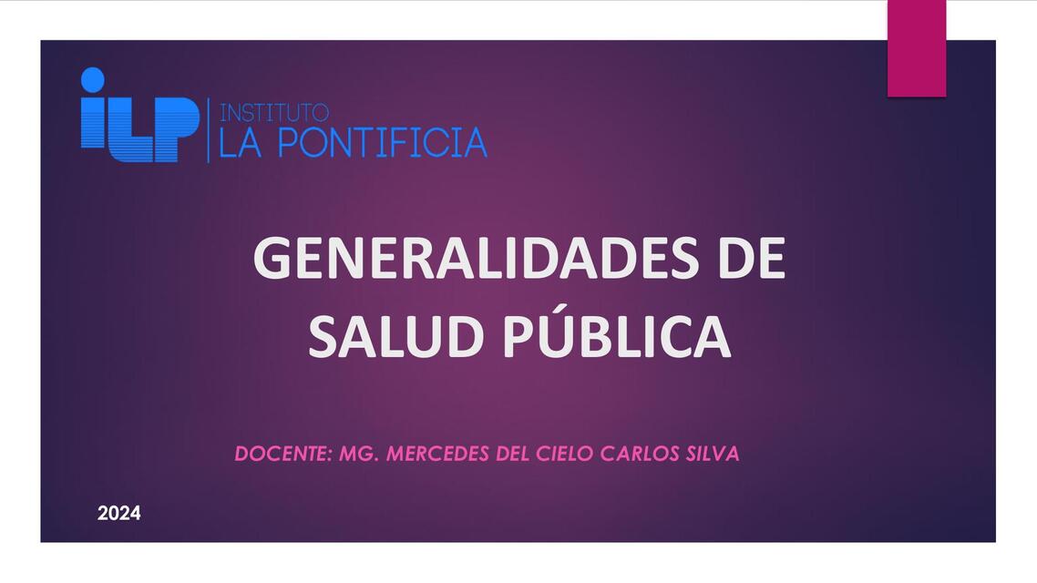 GENERALIDADES DE SALUD PÚBLICA