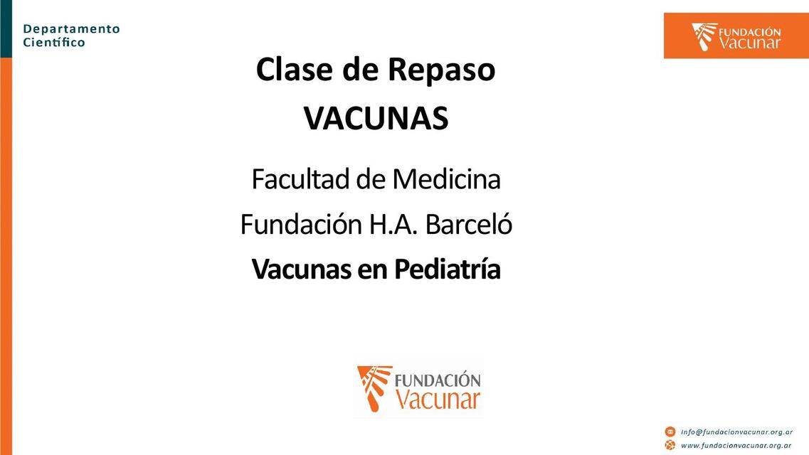 CLASE BARCELO pediatría