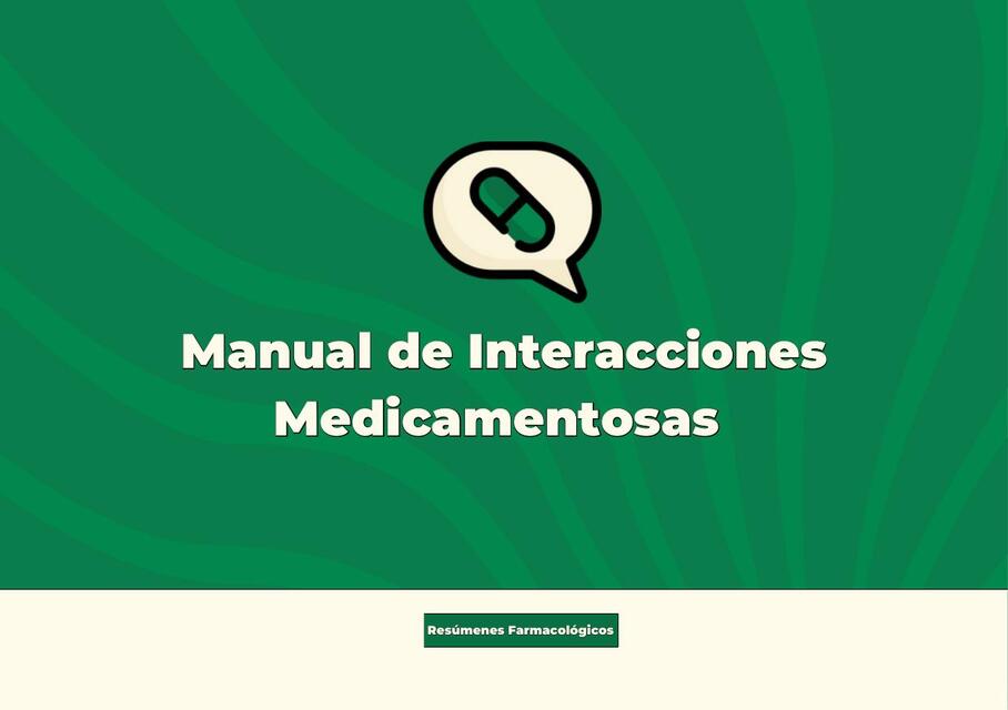 Interacciones Medicamentosas