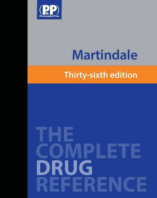 Martindale The Complete Drug Reference 36