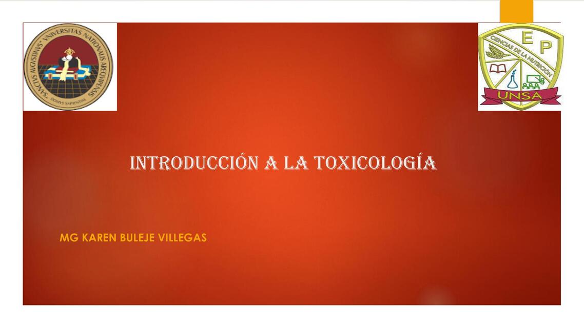 1 HISTORIA E Introducción a la Toxicología tema 1