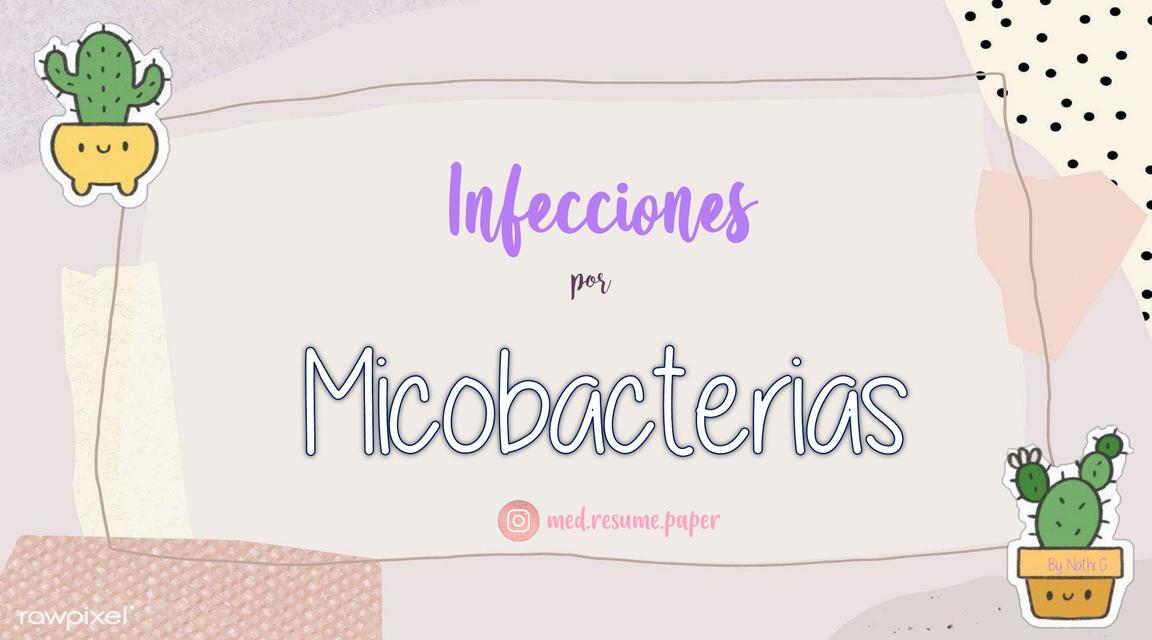 DERMATO Infección x Micobacterias