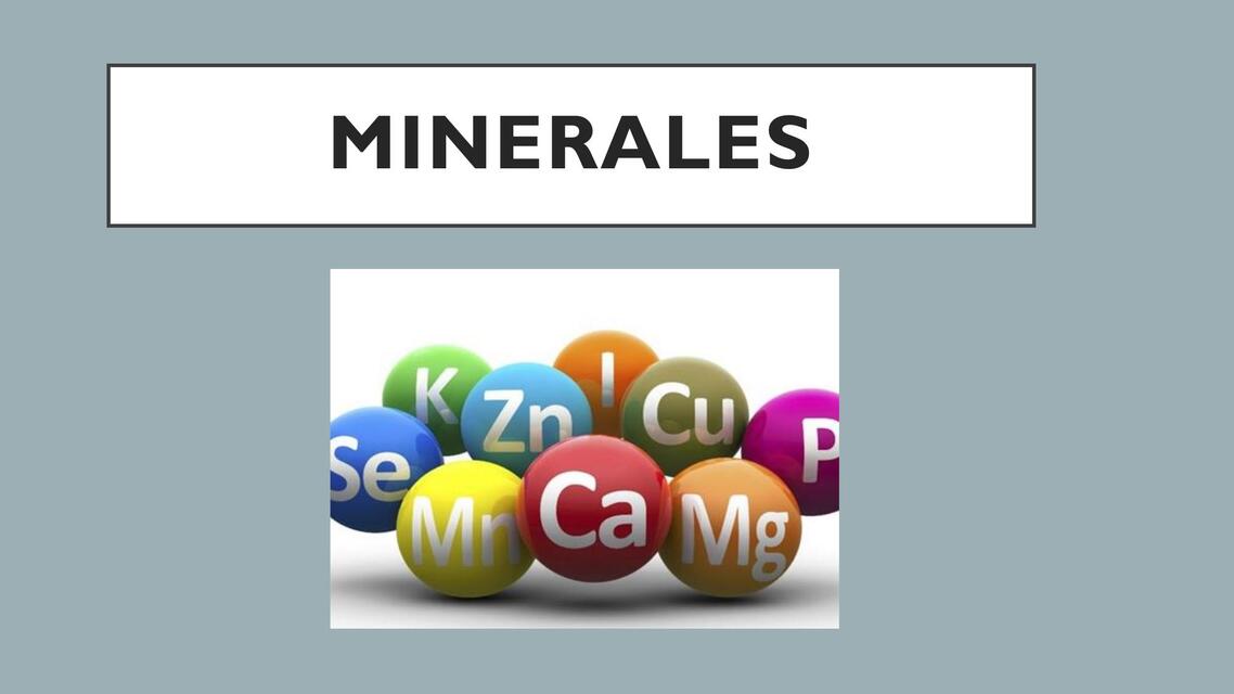 minerales