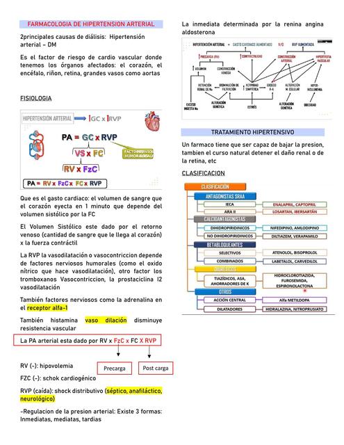 Resumen de HIPERTENSION FARMACOLOGIA