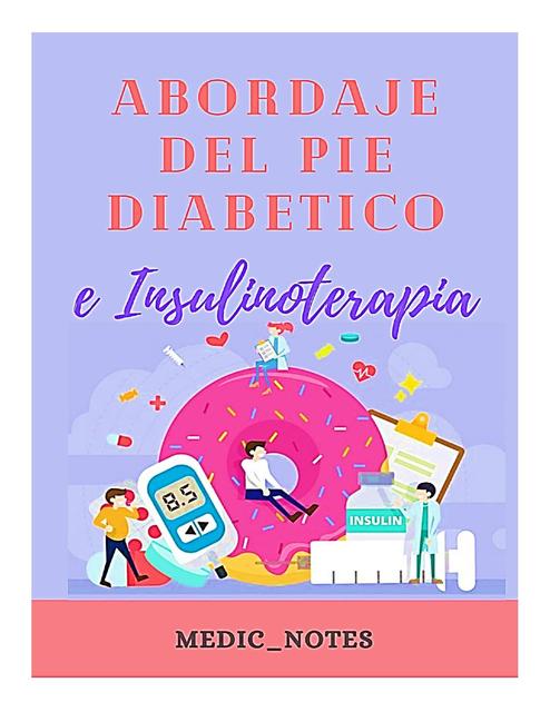 ABORDAJE DEL PIE DIABETICO E INSULINOTERAPIA