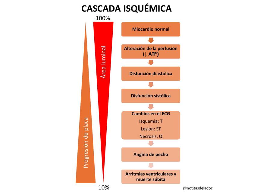 Cascada isquémica del infarto agudo de miocardio