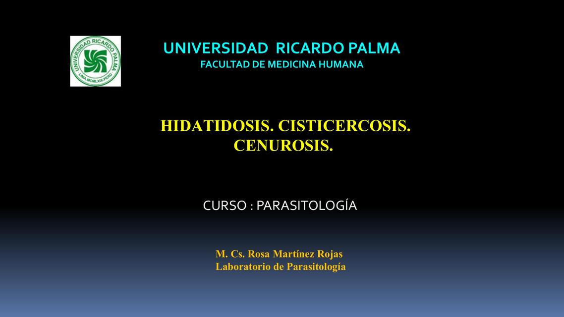 CLASE 10 HIDATIDOSIS CISTICERCOSIS CENUROSIS