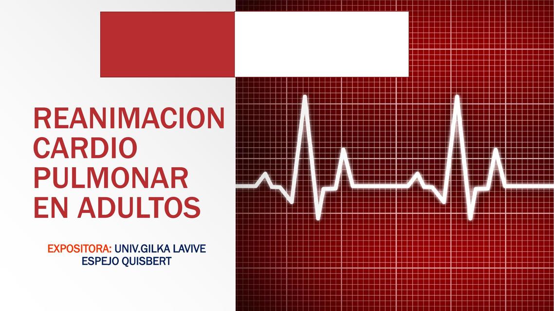 Reanimación cardio pulmonar en adultos