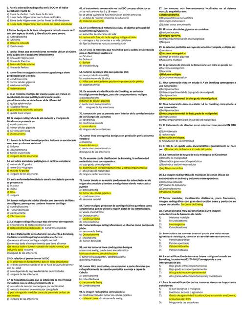 examen 4 traumatología tumores oseos