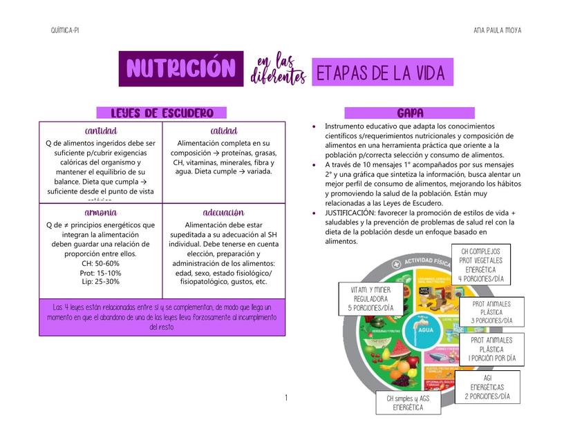 Nuutrición En Las Diferentes Etapas De La Vida Química Biológica Apuntes De Medicina Udocz 4940