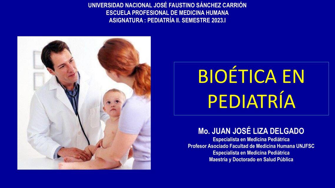 BIOÉTICA EN PEDIATRÍA