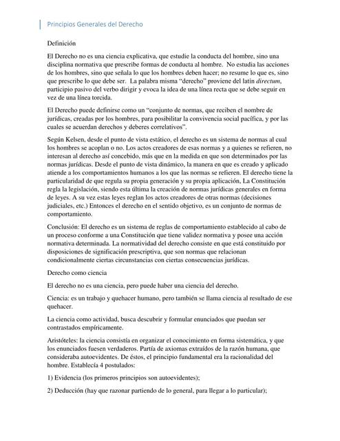 Principios Generales del Derecho