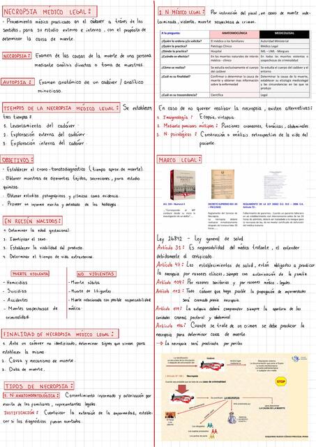 Resumen Necropsia médico legal