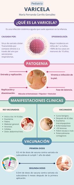 Infografía varicela