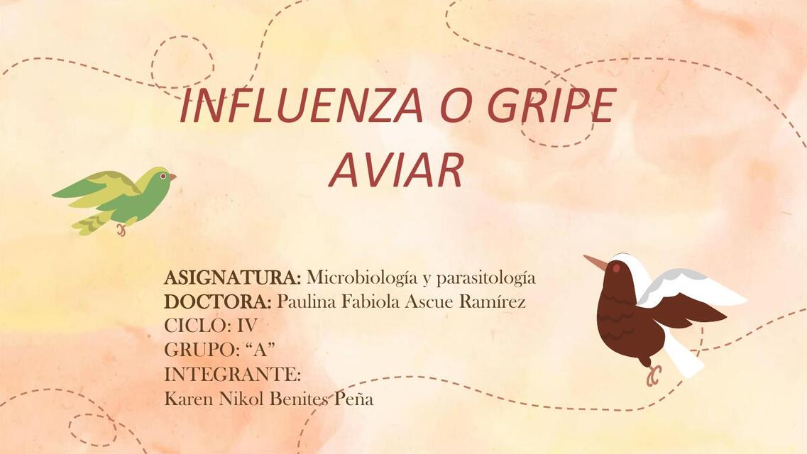 INFLUENZA PPT GRIPE AVIAR