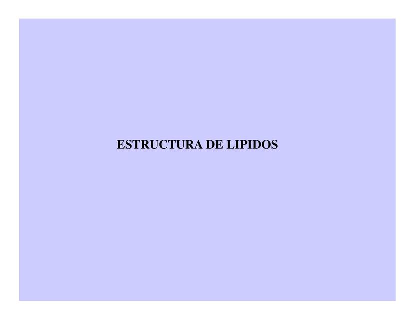 Estructura de lipidos