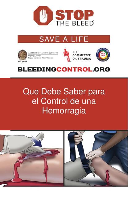 Stop the Bleed Booklet Español