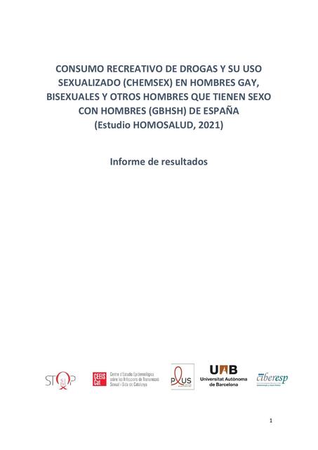 Chemsex en Espana