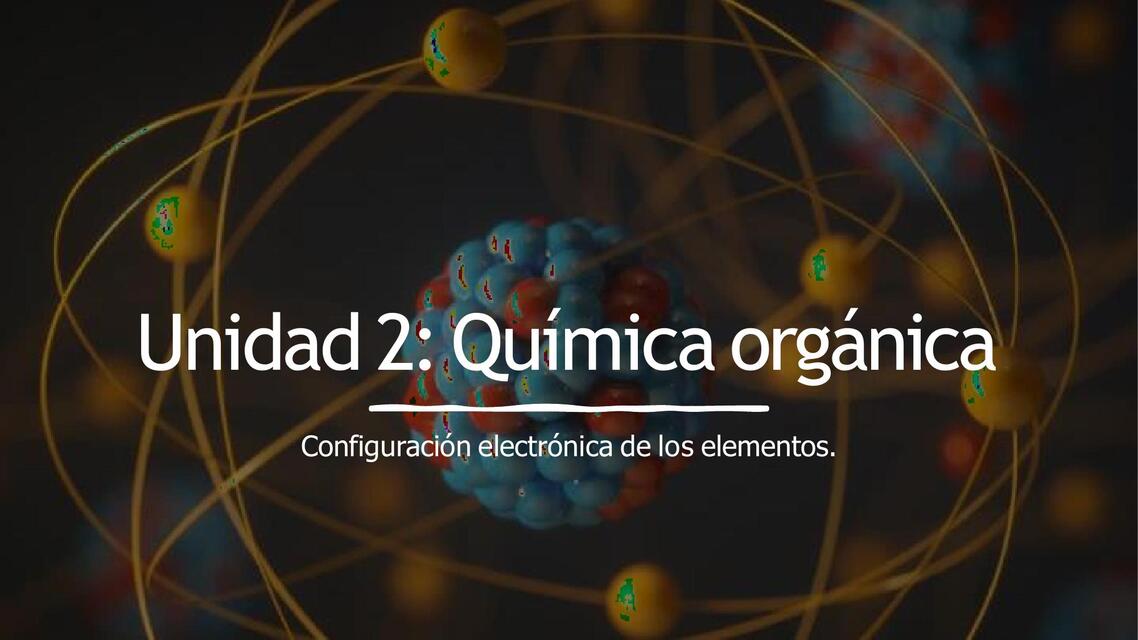 Configuración electrónica de los elementos