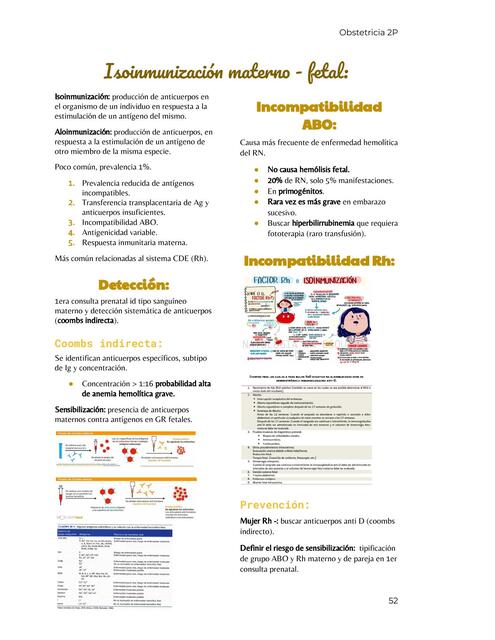 Isoinmunización materno fetal