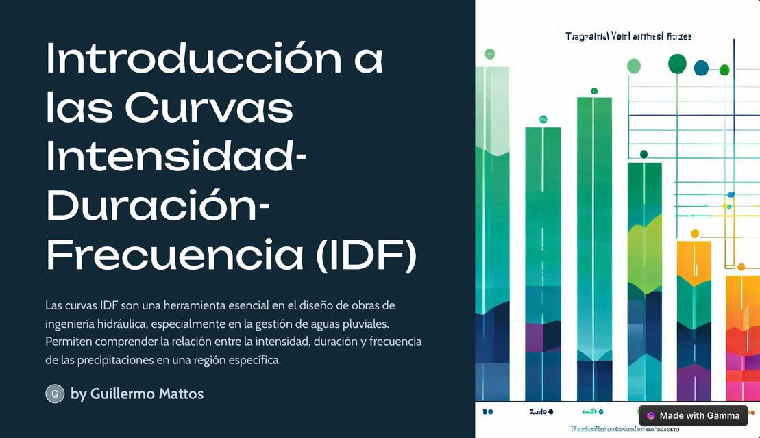 Introduccion a las Curvas Intensidad Duracion Frec