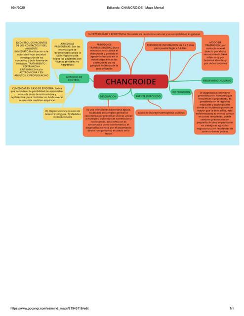 CHANCROIDE MAPA MENTAL PAOLO RAFAEL FERRER M.