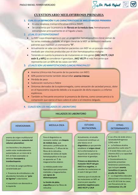 CUESTIONARIO MEILOFIBROSIS PRIMARIA Y TROMBOCITEMIA PAOLO R