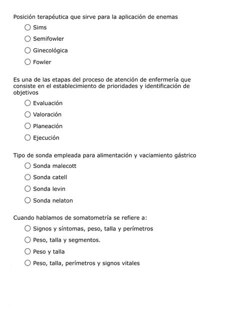 Test examen servicio social