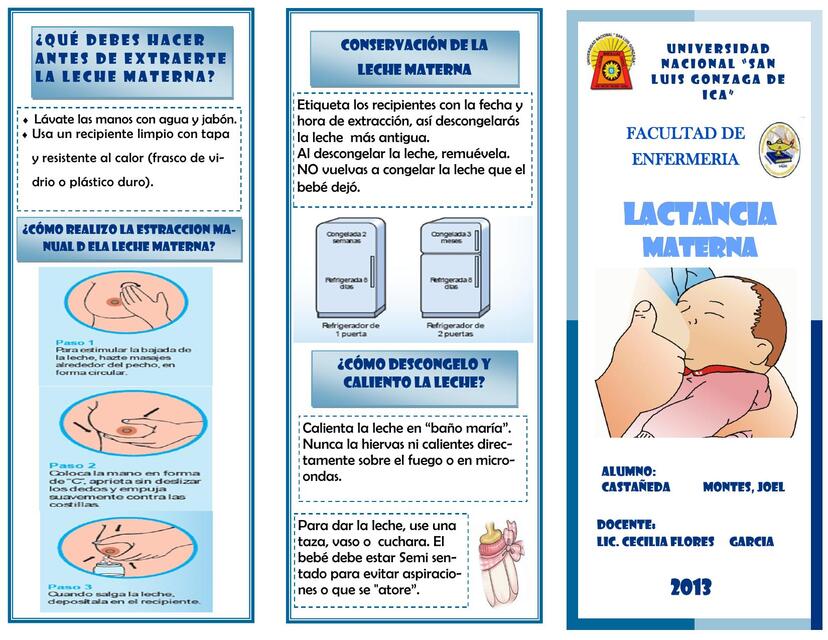 Triptico lactancia materna