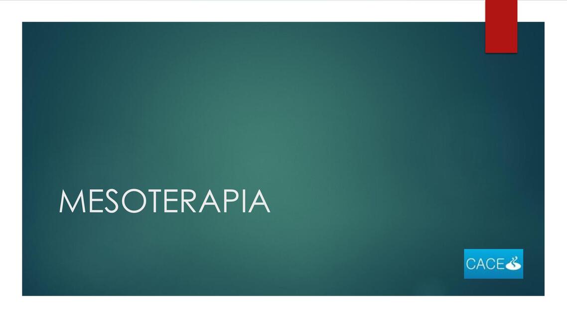 Mesoterapia