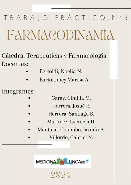 Trabajo Práctico n 3 farmacologia y terapeutica