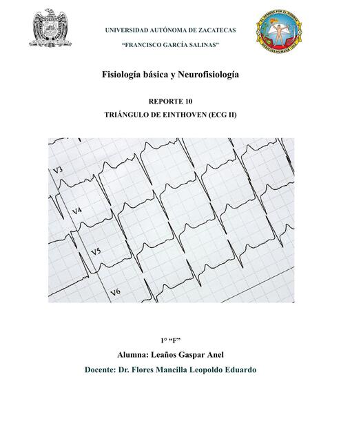 Reporte 10 TRIÁNGULO DE EINTHOVEN ECG II Anel Leañ