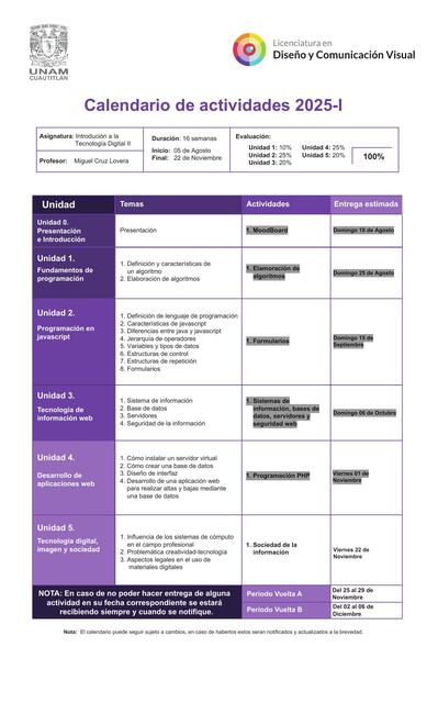 Calendario institucional y académico 2024 tec 3