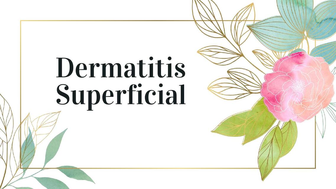 Dermatitis superficial