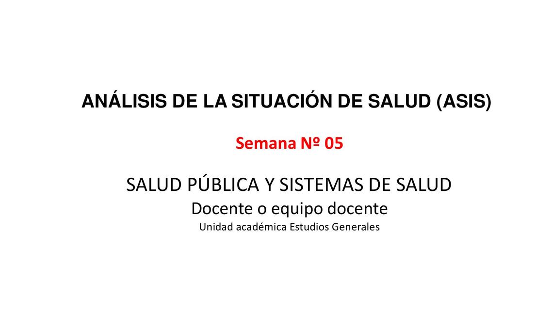 05 ANALISIS DE LA SITUACIÓN DE SALUD