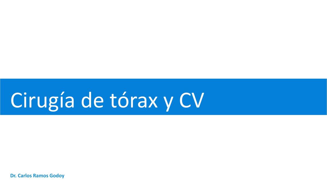 Priming Cirugía de Torax y Cardiovascular