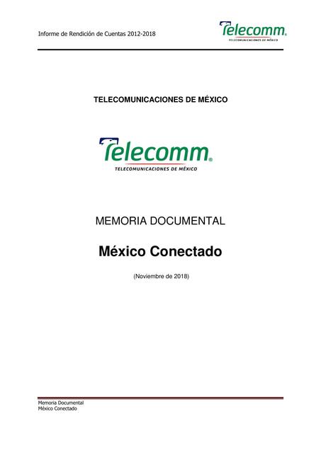 Memoria Documental Mexico Conetado