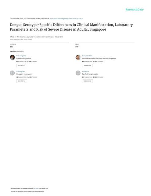 Dengueserotype specificdifferencesinclinicalmanife