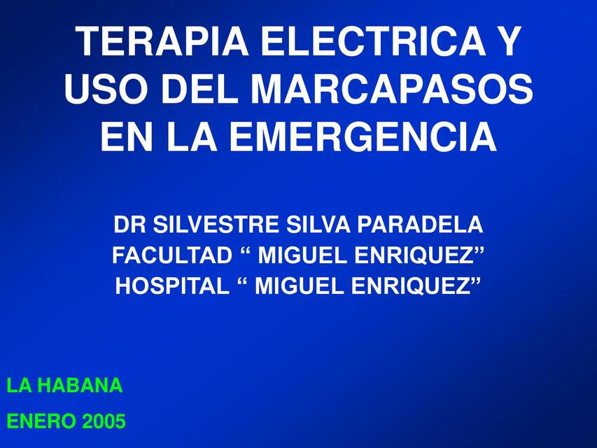 CONFERENCIA 041 TERAPIA ELECTRICA Y USO DEL MARCAP