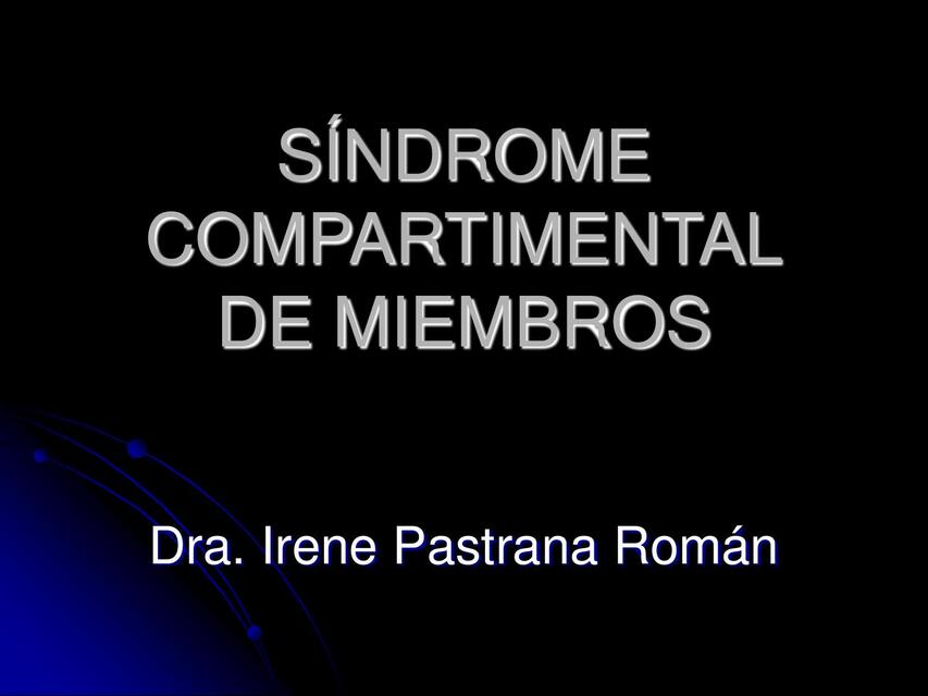 CONFERENCIA 052A SÍNDROME COMPARTIMENTAL