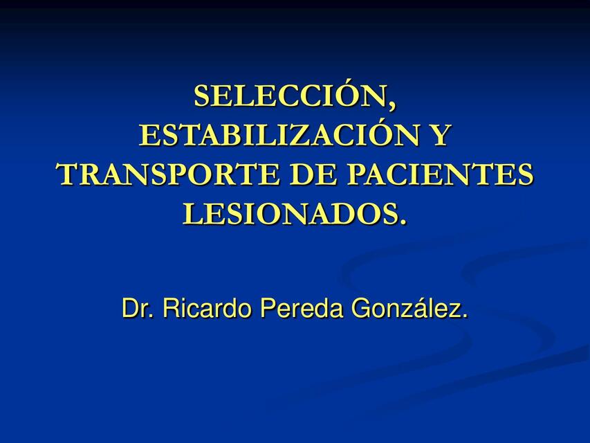 CONFERENCIA 048 SELECCION ESTABILIZACION Y TRANSPO