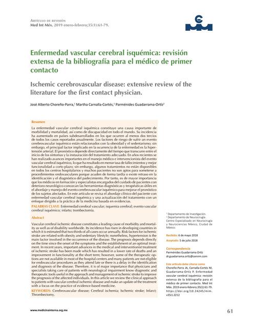 Sindromes cerebrovasculares