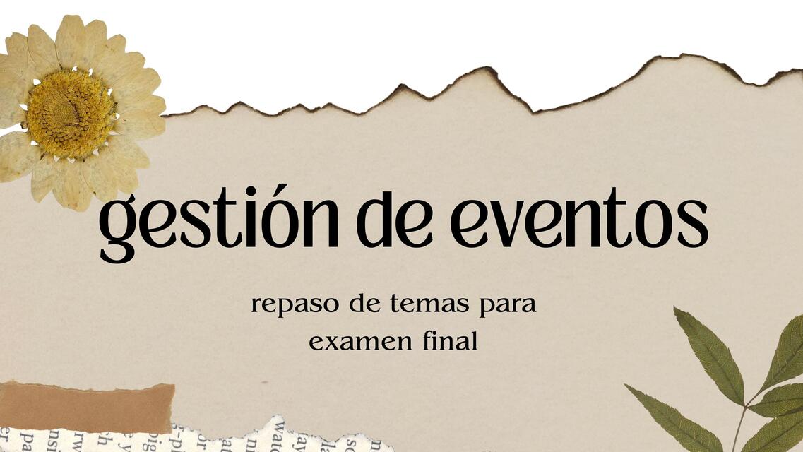 Gestión de eventos 